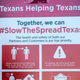 A covid-19 restriction sign hangs outside of a H-E-B supermarket on March 3, 2021 in Austin, Texas.